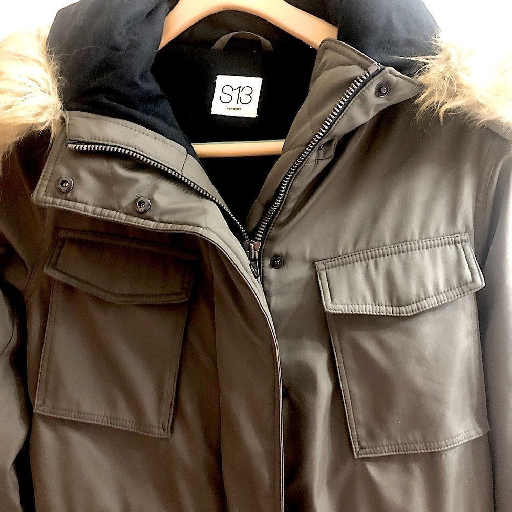 Sam S13 Anorak Removable Faux Fur Lined Hood Outdoor Jacket Size Large - Picture 4 of 6